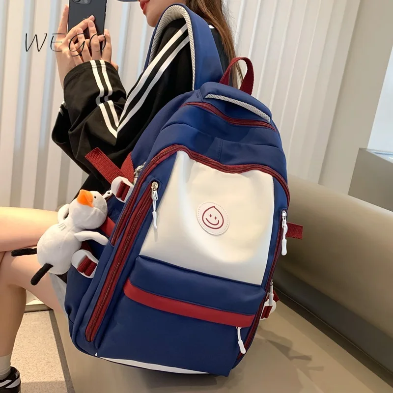 

Hot Selling Canvas Backpack 2023 Fashion Student Back Pack Japanese Minimalist Junior High School Student Travel Computer Bags