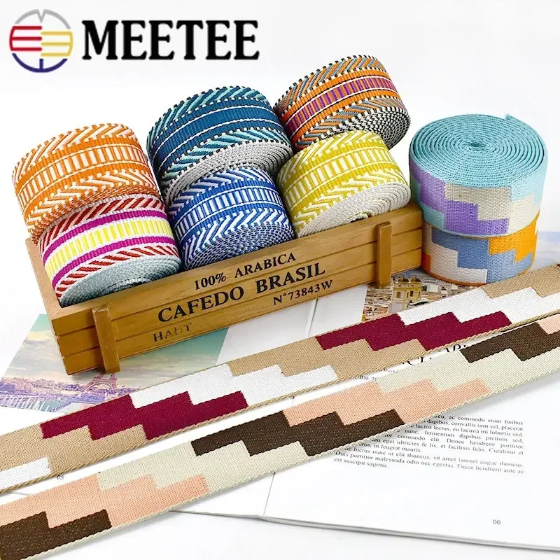 Polyester Webbing Ribbon 2Meters 38mm Thicken Decorative Belt DIY Bags Shoulder Strap Sewing Accessories