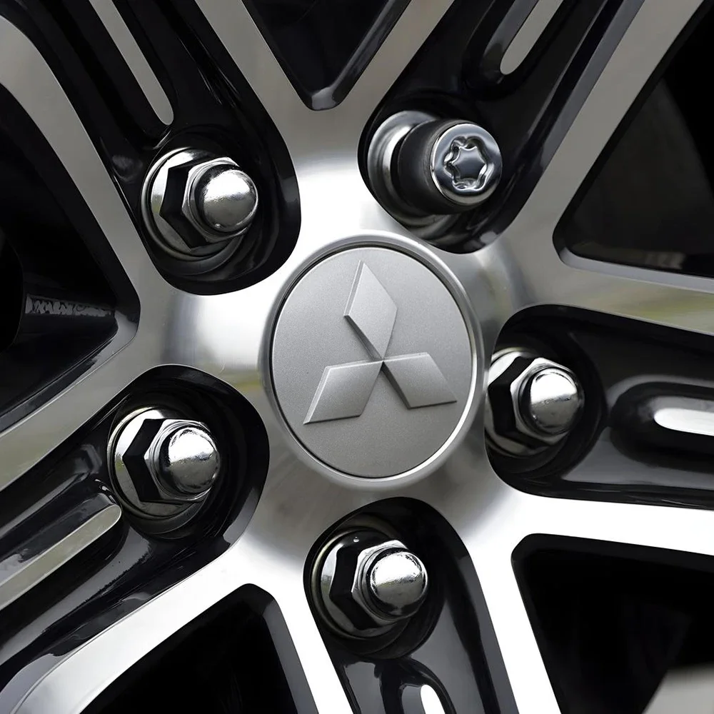 4-teiliges Set 58 mm 60 mm 81 mm Universal-Auto-Radnabenkappen für Mitsubishi Lancer ASX Outlander EVO Montero Mirage L200 Eclipse – Detail 11