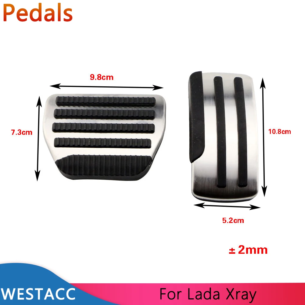 Edelstahl Auto Pedale Gaspedal Gas Bremse Kupplung Pedal Abdeckung für Lada  Xray XRAY 2015 - 2019 Innen Zubehör - AliExpress