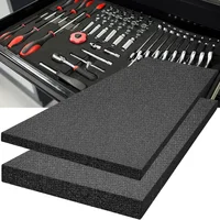 Tool Box Foam Organizer 2Pack 1pc 48x24x2in & 1pc 48x24x1in Toolbox Foam Inserts 2