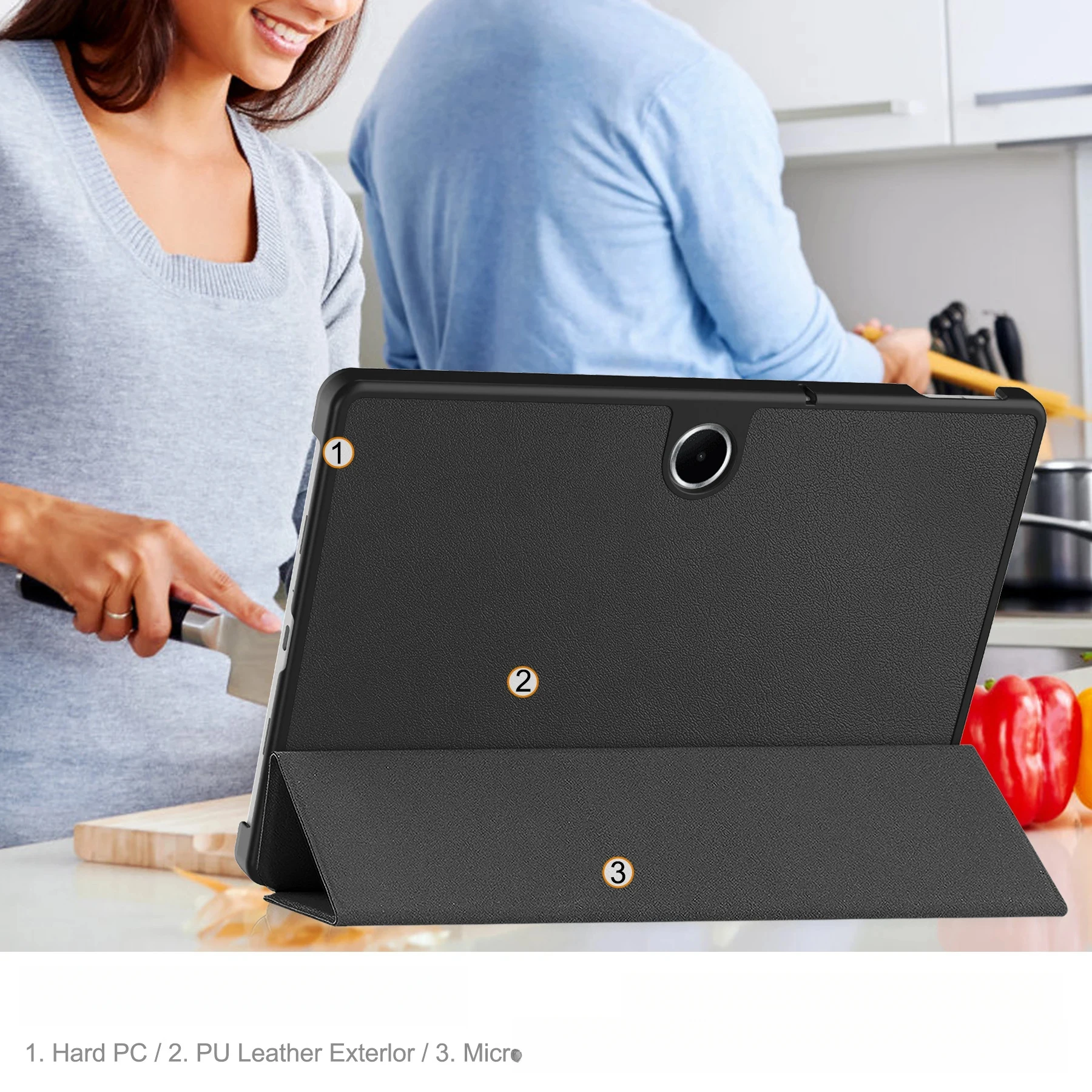 Für OPPO Pad SE Tablet-Hülle SE 11 Zoll Dreifach Faltbar mit Ständer Sturzsichere Schutzhülle – Detail 10