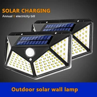Lampe solaire extérieure 100 LED appliques murales solaires capteur de mouvement étanche lumière du soleil à énergie solaire réverbère pour la décoration de jardin 3