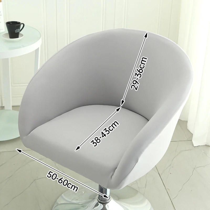 Description Picture 2 of itemSemi-Circular Curved Chair Cover Elastic Accent Chair Cover    Dustproof Bar Stool Covers Home Decor Armchair Seat Protector