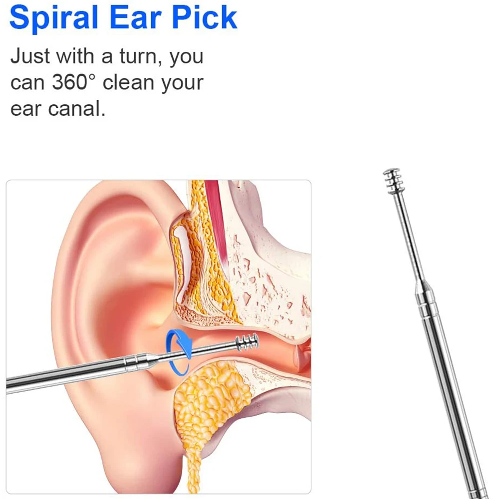 6/7PCS Earwax Remover Ear Cleaner Wax Removal Tool Ear Cleaner Personal Health Care Ear Wax Cleaners Ear Pick Cleaning
