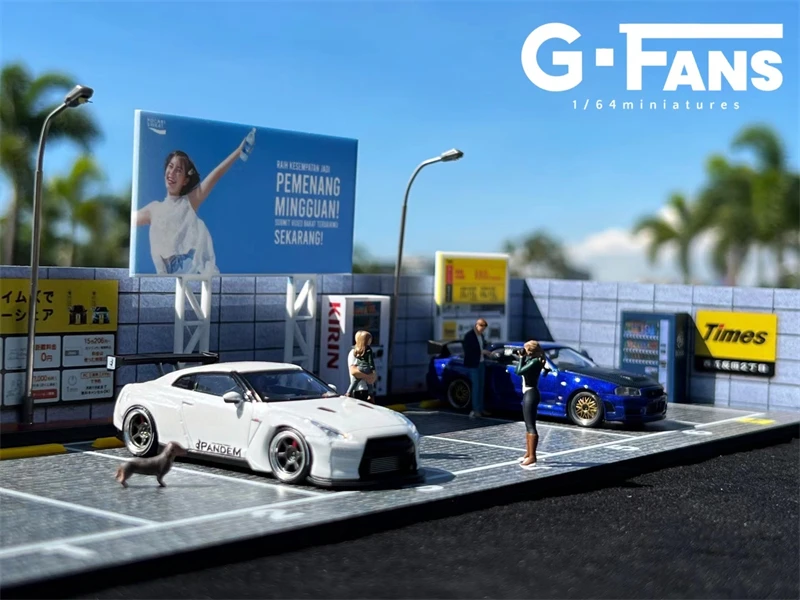 G-Fans 1:64 ジオラマ ENEOS ガソリンスタンド建物頭文字 D 豆腐