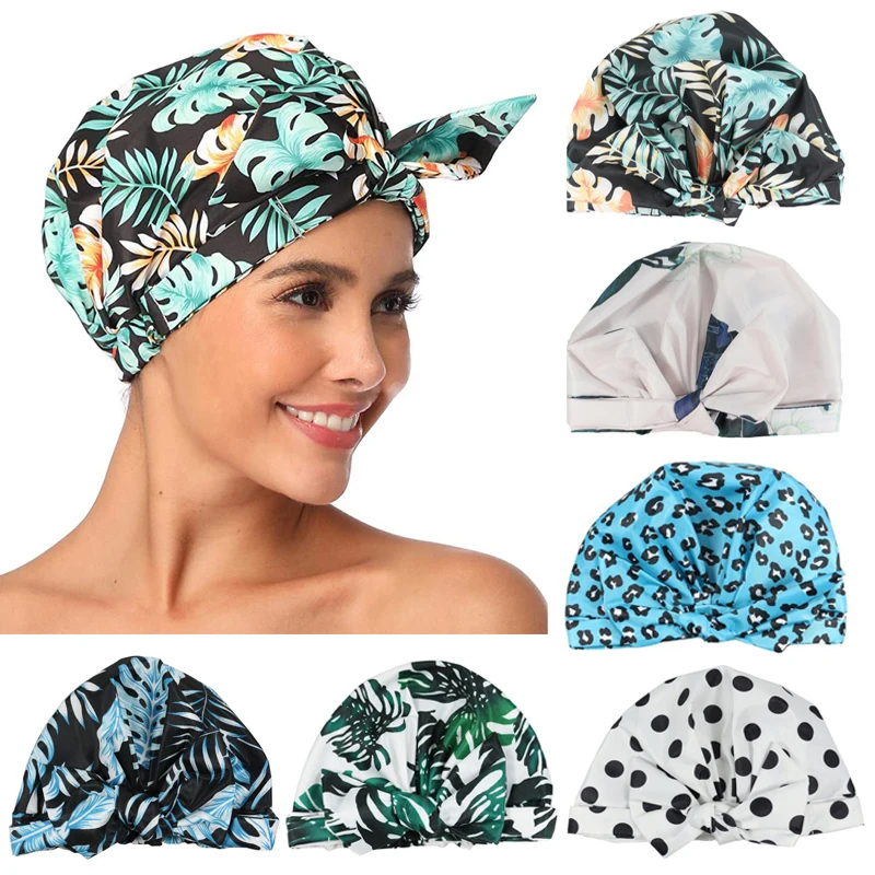 Waterproof Bath Hat Bathroom Shower Hair Cover Women Supplies Shower Cap Adult Shower Bath Bathing Caps Bathroom Accessories New 2