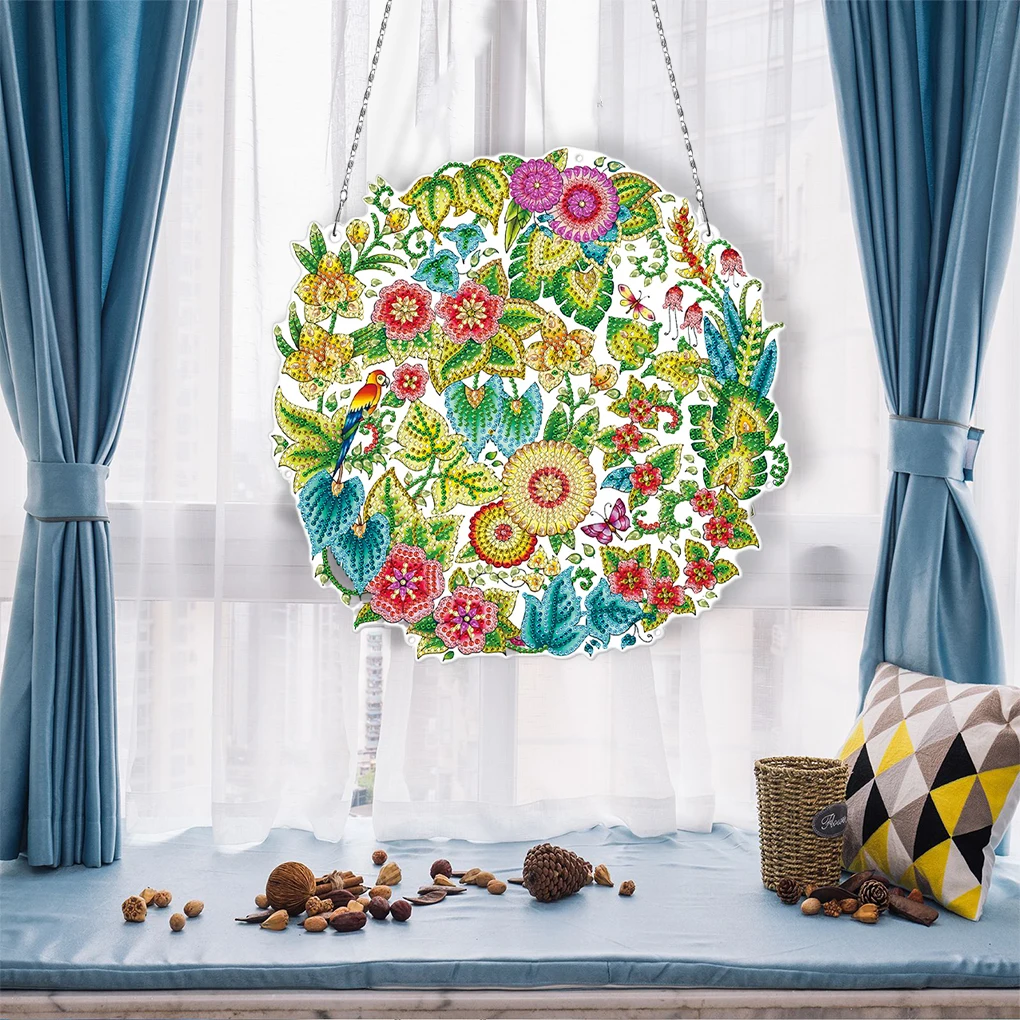 

Christmas Decor 5D DIY Diamonds Painting Christmas Wreath Theme Environmentally Friendly YH12