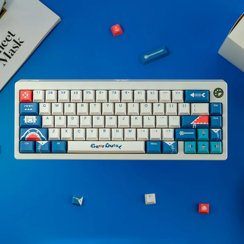 129 keys Gura PBT keycap Cherry Profile Dye Sublimation Cherry 