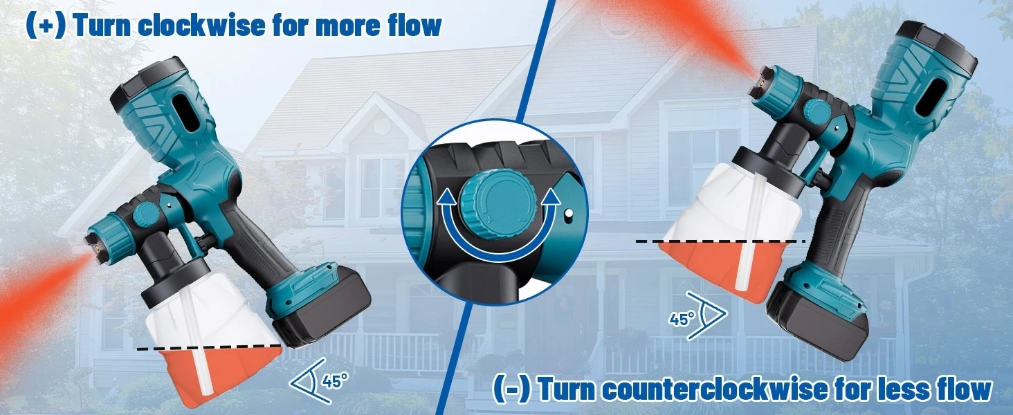 Cordless paint Spray Gun for Makita 14.4-18V Battery 1200ML 42000rpm High-Qualit