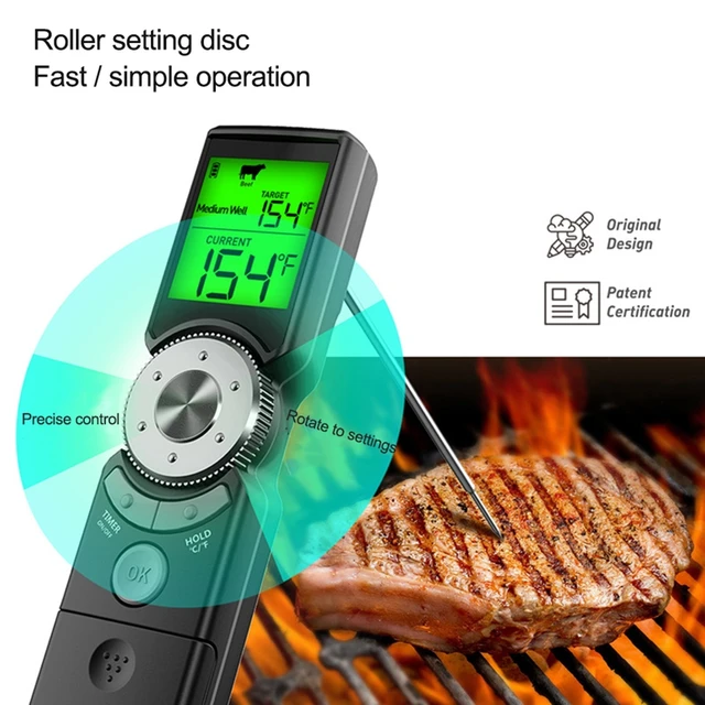 Thermomètre à viande Bluetooth intelligent sans fil avec télécommande  numérique pour barbecue contrôlé par application avec 6 sondes en acier