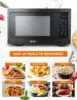 CHEF 1.6 Cubic Foot Microwave with 10 Power Levels, Small Microwave with Push Button Child Safety Lock, 1100 Watt Microwave 2