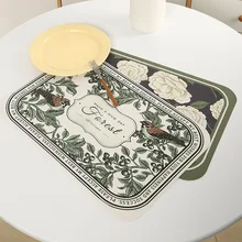 

Table Mat American Retro Hand Drawn Western Placemat Resistant Hot Non-slip Waterproof Oilproof Dish Mat Coaster Home Decor