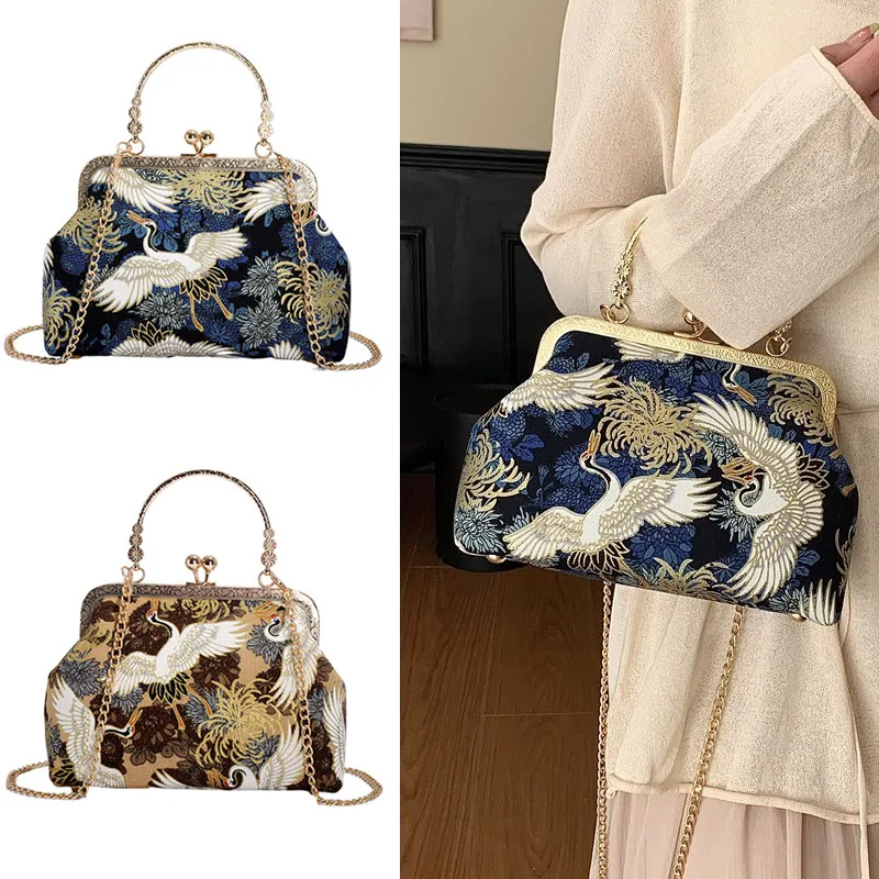 Silk Embroidery National Style Crossbody Bag - Women's Fashion Handbag