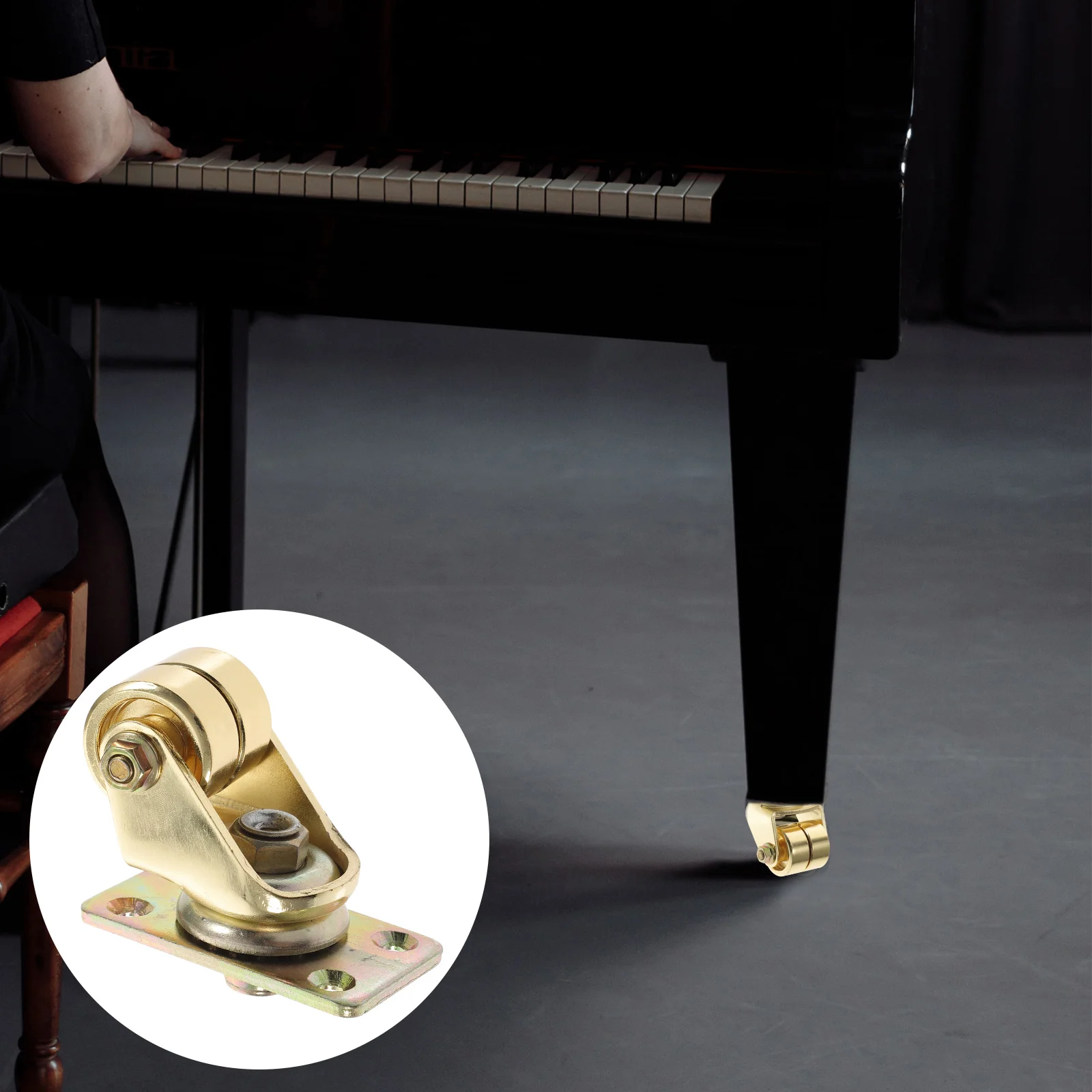 

Upright Piano Casters Piano Accessories Textured Piano Caster Accessory Upright Piano Caster For Moving Piano (Golden)
