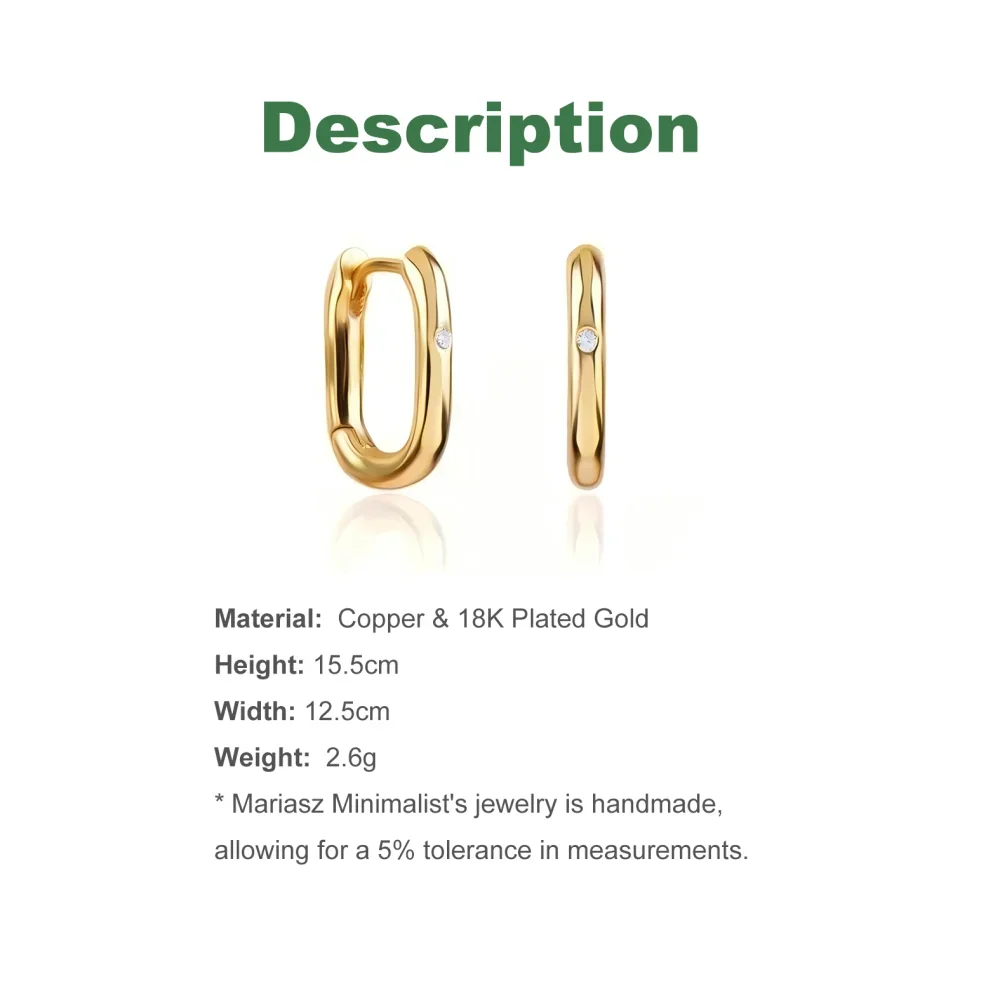 Mariasz Minimalist 1/3Pairs Dainty U-Shaped Stainless Steel Hoop Earrings for Women Gold Color with CZ Huggie Hoops Jewelry - Image 2