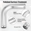 X Autohaux OD 25mm 38mm 45mm 63mm 76mm 102mm Aluminum Alloy Tube 90 180 Degree Intercooler Pipe Bend Elbow Air Intake Tube 4