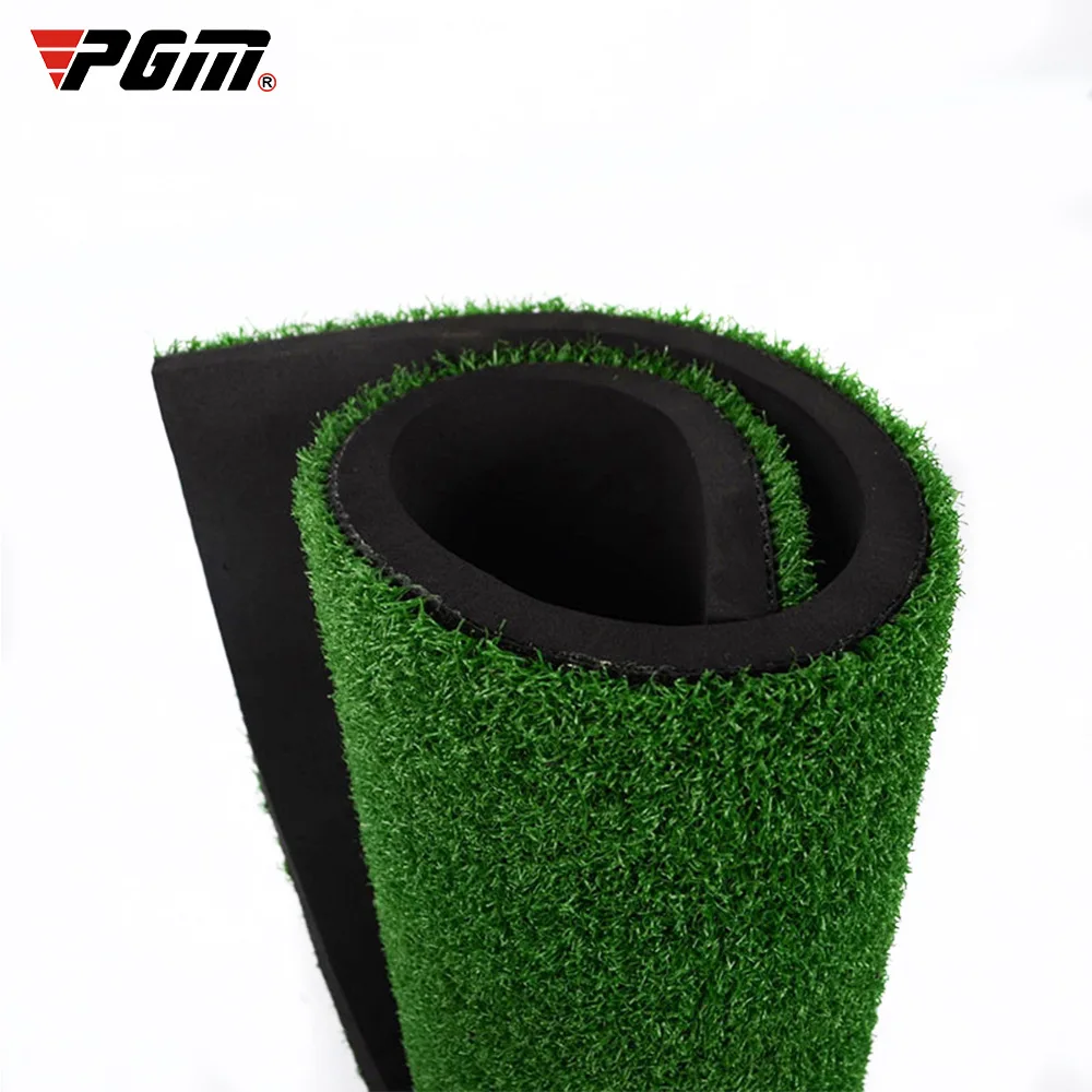 PGM Golf Mat Portable with Rubber Tee Seat Realistic Turf Putter Mat Outdoor Sports Golf Training Turf Mat Indoor Office