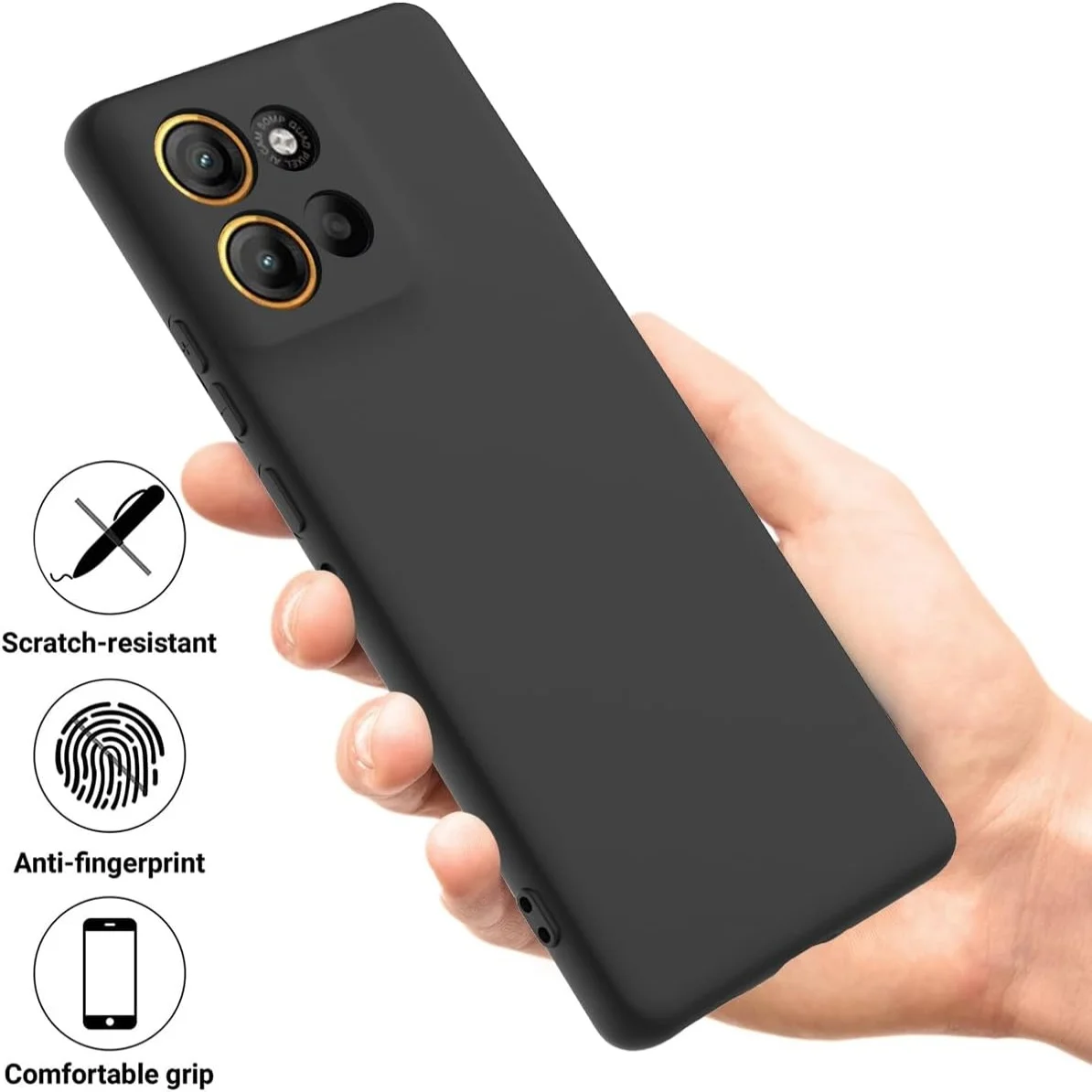 Noble Fashion Shockproof Liquid Silicone Phone Case - Solid Color Protective Cover