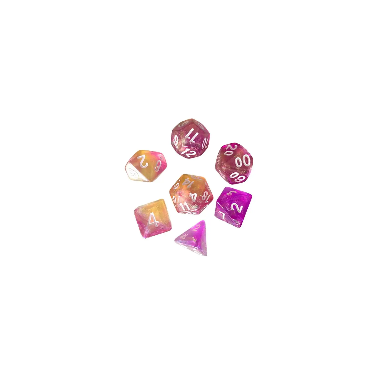 카페 바 역할 놀이 게임 테이블 게임용 다면체 주사위, 파티 선물, D4, D8, D10, D12, D20, 7 개