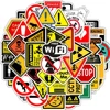 10/30/50PCS Warning Stickers Danger Banning Skateboard Fridge Guitar Laptop Motorcycle Travel Classic Toy Cool Decals Sticker 1