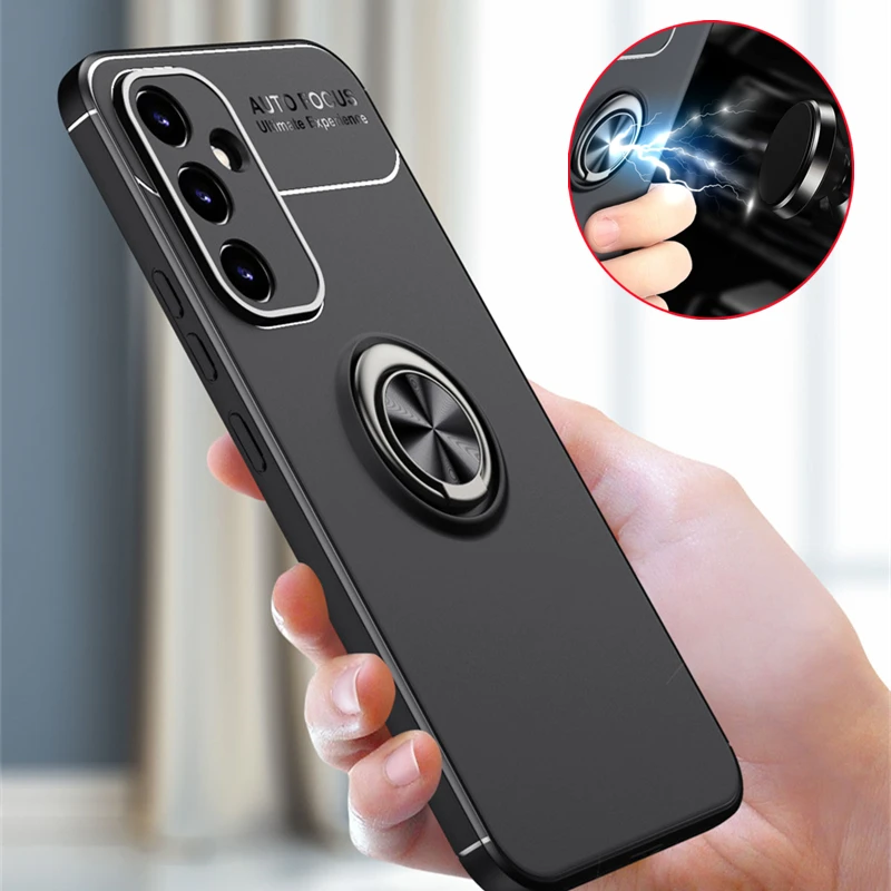 

For Samsung A54 Case Cover Samsung Galaxy A54 A04 A04E A34 A14 A04S Capas New Stand Bumper Ring Megnet Holder Fundas Samsung A54
