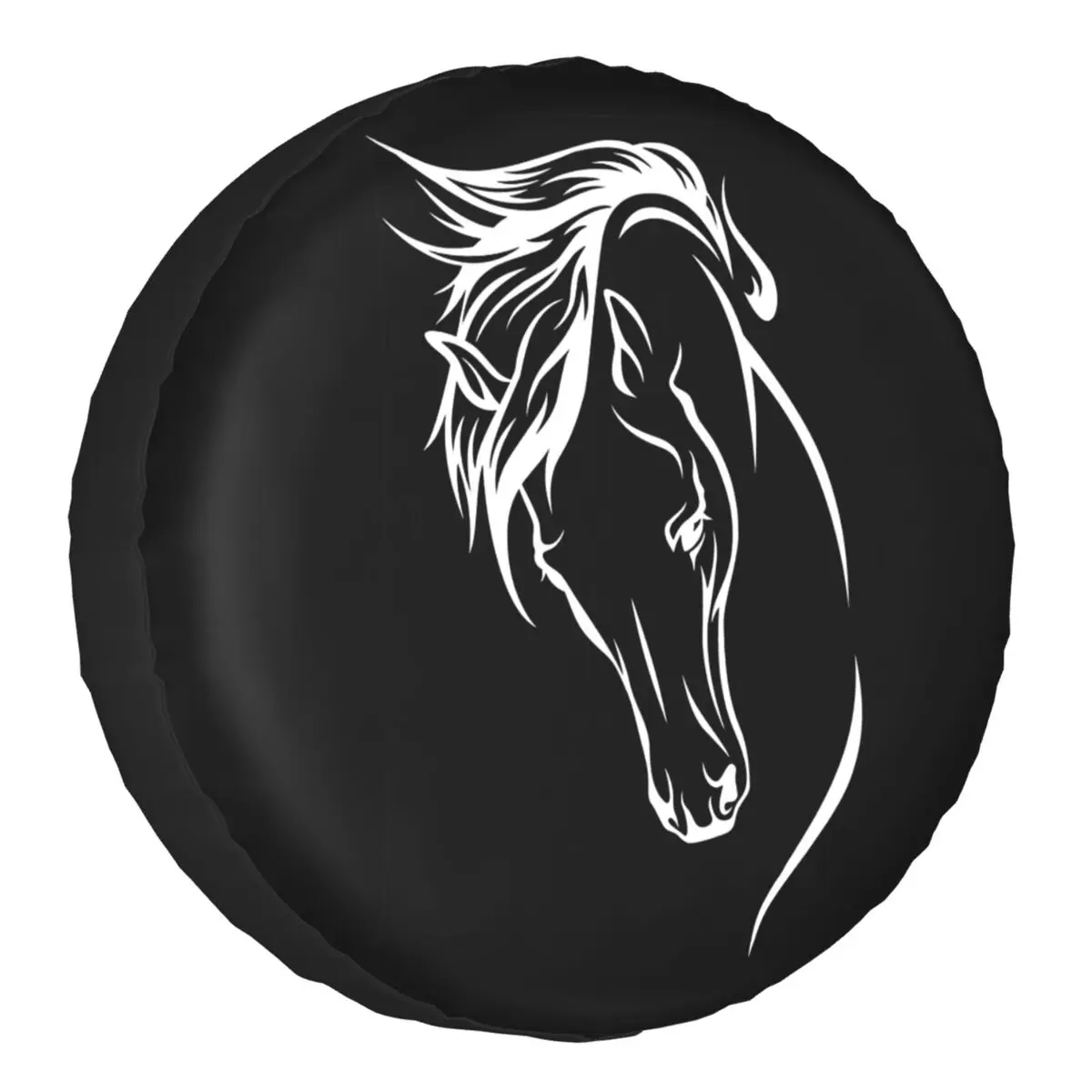 

Horse Head Spare Tire Cover for Hummer SUV RV Camper Car Wheel Protectors Accessories 14" 15" 16" 17" I