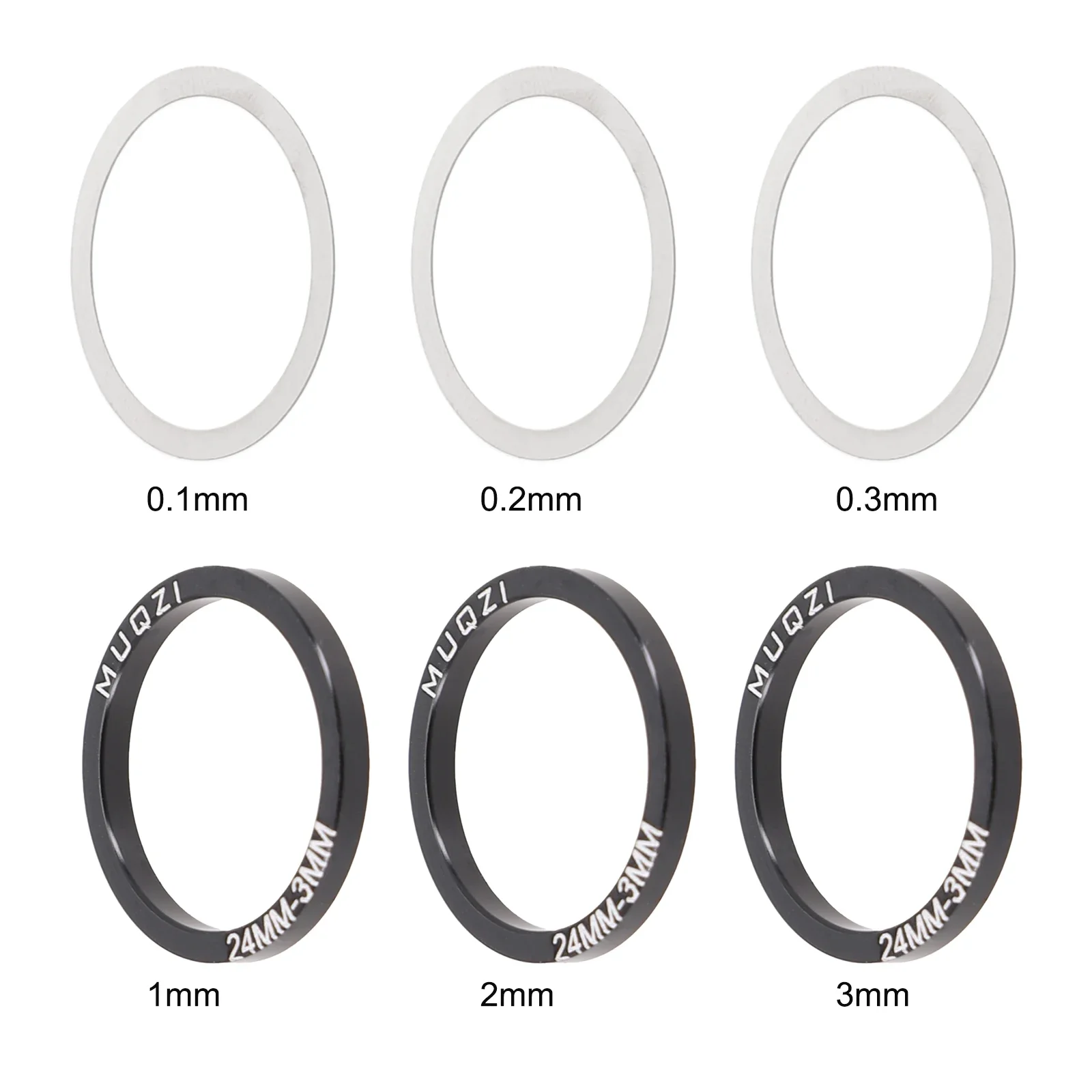 6pcs Bike Bottom Bracket Washer 30mm 24mm 29mm Stainless Steel Shim for BB86/91/92/BB30/PF30