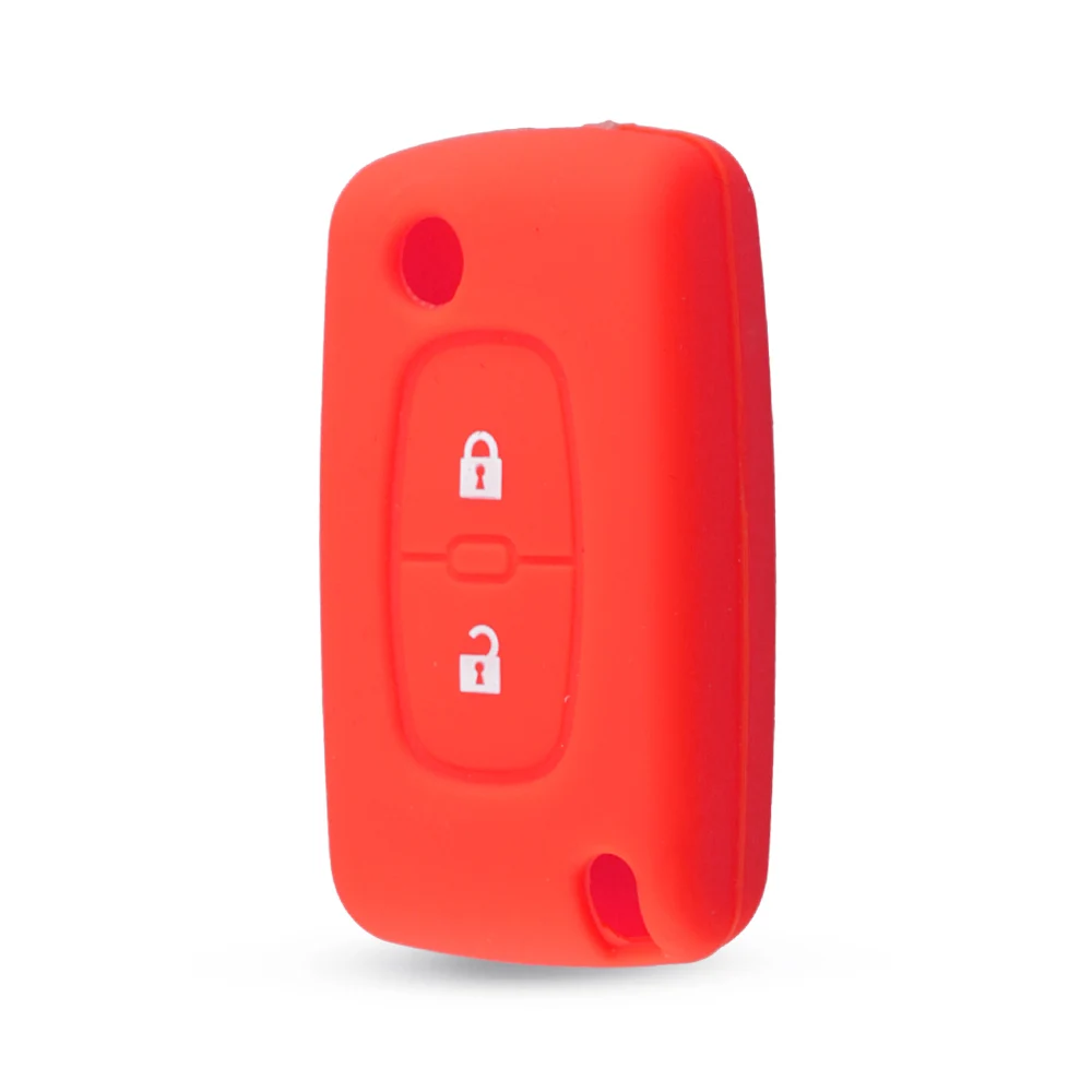 Premium Silicone Remote Key Case Cover - 2 Button Design