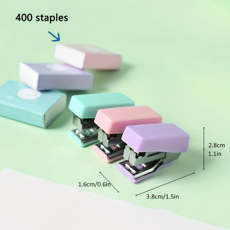 가정, 학교, 사무실, 종이, 책 제본용 휴대용 미니 스테이플러 문구 세트