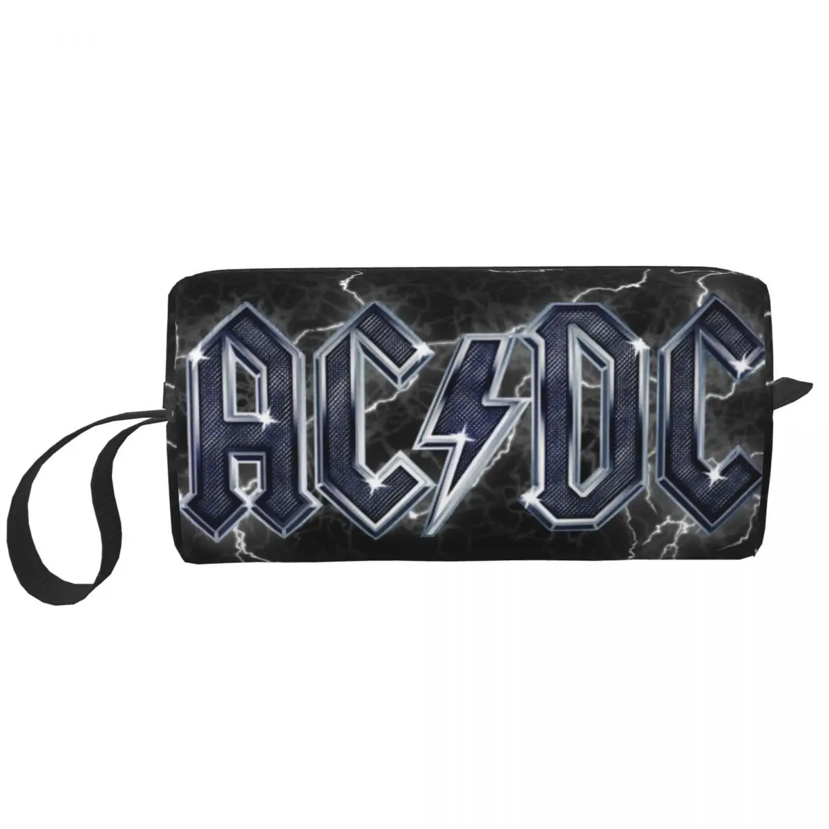 

Дорожная винтажная косметичка из тяжелого металла Rock AC DC, портативный органайзер для косметики, Женский органайзер для косметики, коробка для хранения косметики