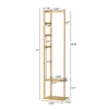 Bamboo Hallway Corner Clothing Coat Rack Stand Clothes Hanging Rail Shelf 5