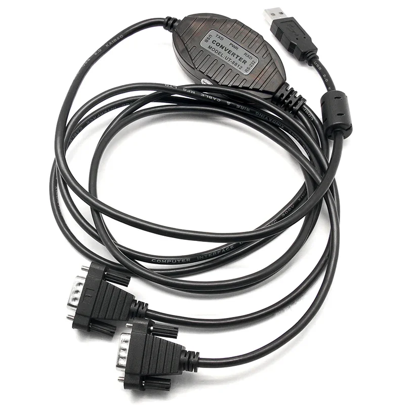 

(UTEK) USB To 2-port RS232 Converter VER 2.0 9-pin Serial Cable UT-8812