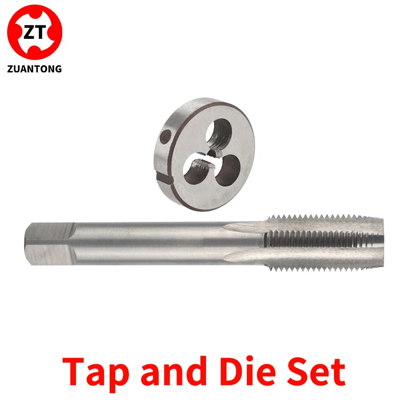 ZUANTONG 1SET M3-M20 UNF9/16 왼손잡이용 메트릭/아메리칸 탭 다이 세트 HSS 기계 공구 나사 태핑 및 수리 도구용