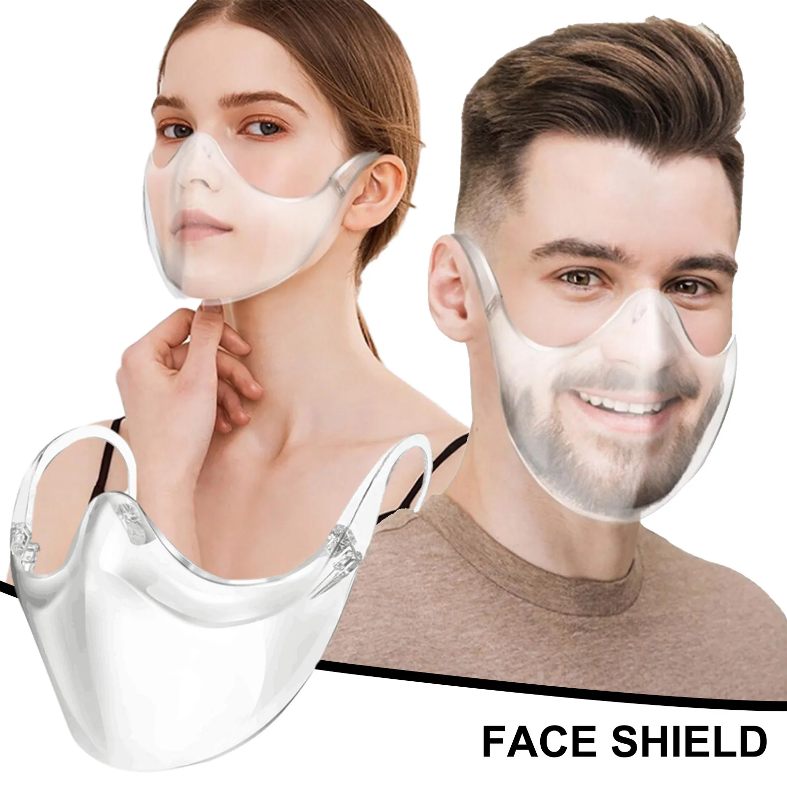 

Kitchen Anti-oil Clear Shield Face Protector, Transparent Anti-fog Anti-saliva Anti-oil Splash Cooki