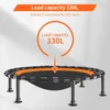 Foldable Mini Trampoline 40/48 inch, 330lbs Capacity, Portable Rebounder with Bungee Bands for Adults & Kids