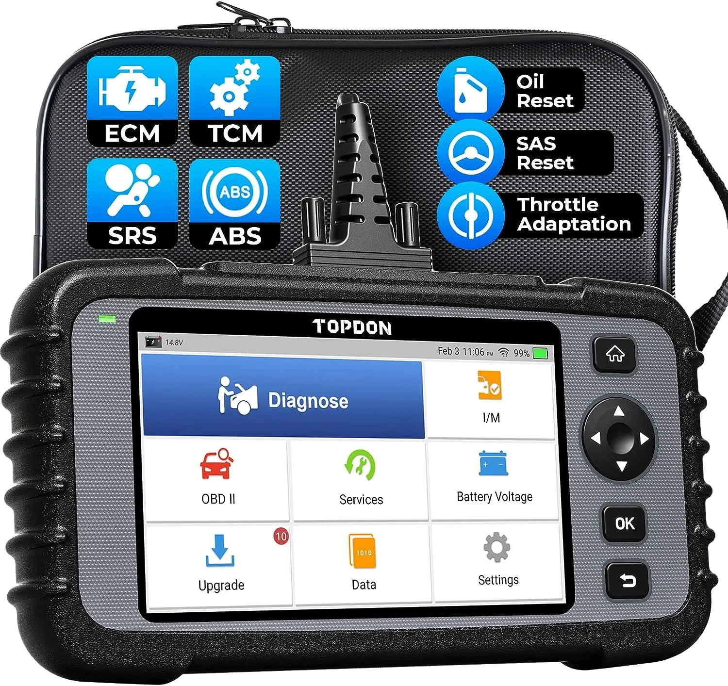 

Сканер TOPDON AD500 Oil/SAS/дроссельная заслонка двигателя/ABS/SRS/трансмиссия, диагностический инструмент, AutoVIN, проверка автомобиля, код двигателя Re