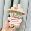 Mini Doll'S Clothes Outfit Accessories For Korea Labubu V1 V2 Idol sitting party pink and white striped sweater cup Clothing 3