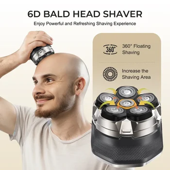 Head Shaver for Bald Men Magnetic Electric Razor for Men IPX7 Waterproof Rechargeable Beard Shavers 7