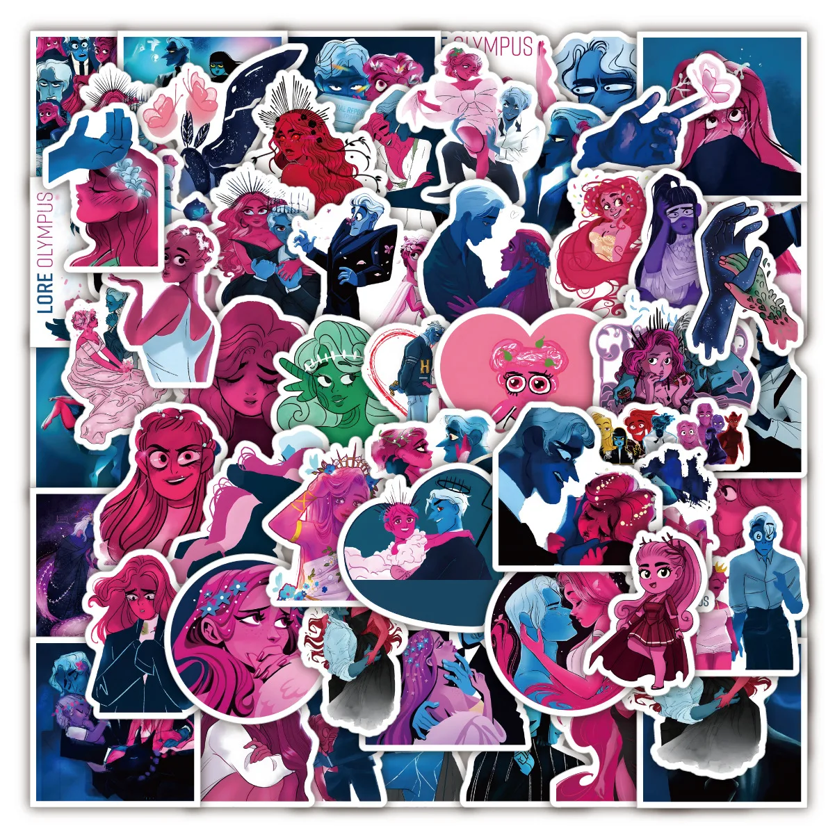 10/30/60pcs Cartoon Lore Olympus Graffiti Sticker  Scrapbook Laptop Kids Toys Phone Skateboard Water Bottle Manga Decal Stickers 50pcs cartoon lore olympus stickers pack kids toy vinyl waterproof graffiti laptop water bottle scrapbook phone car decals