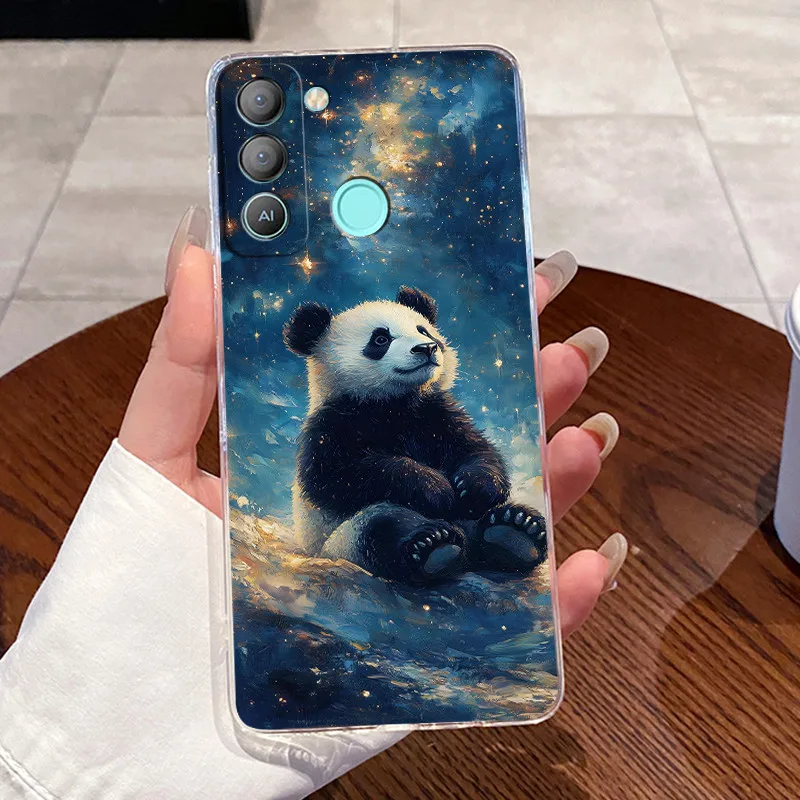 Aesthetic Cute Cat Cartoon Astronaut Transparent Silicone Phone Case