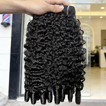 Burmese Curly Bundles 28 30 Inches 1 3 4 Bundles Unprocessed Virgin Burmese Curly Bundle with Spiral Curls End Real Extension 1