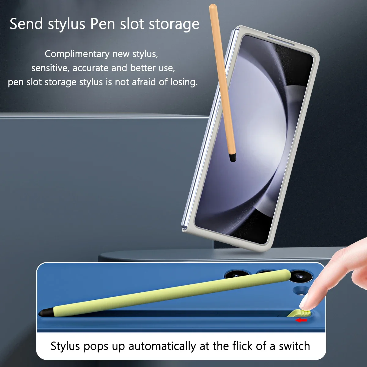 With S Pen Silicone Case For Smasung Galaxy Z Fold 7 6 5 4 3