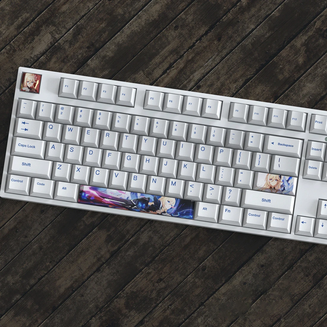 Фото Игровая клавиатура Honkai Impact Kiana Kaslana Bronya PBT, механическая клавиатура Cherry MX №5