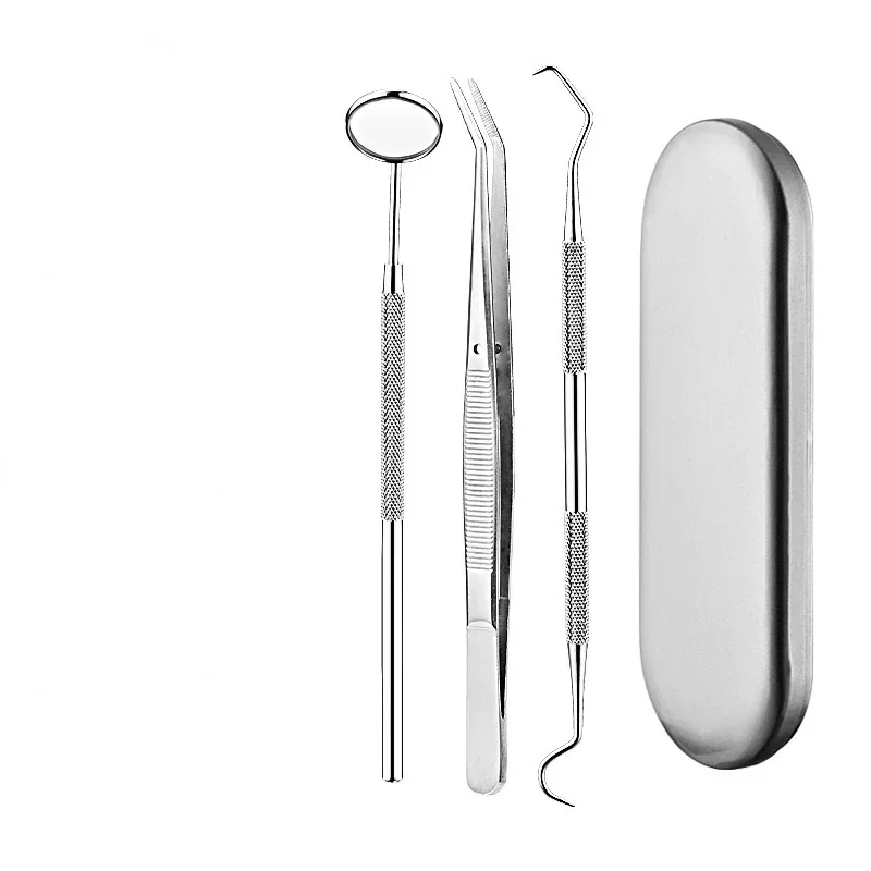 5PCS Dental Tool Set Mouth Mirror Tweezers Probe Dental Kit Instrument Pick Dentist Prepare Tool Tooth cleaning tool dental care kit