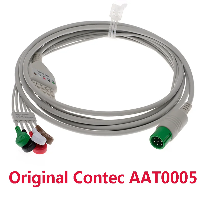

Original AAT0005/0007/0013/0015,AIT0006/0008/0014/0016 3/5-Lead ECG Cable Use For Contec CMS6000/7000/8000/9000/9200 Monitor.