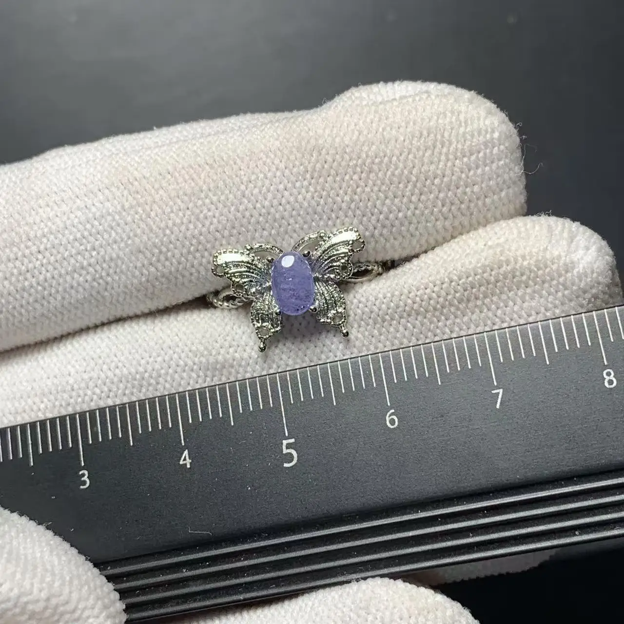 MM Natural Tanzanite Ring Adjustable Female Ring Jewelry for Women Gift Wholesale High Quality Vintage Fine