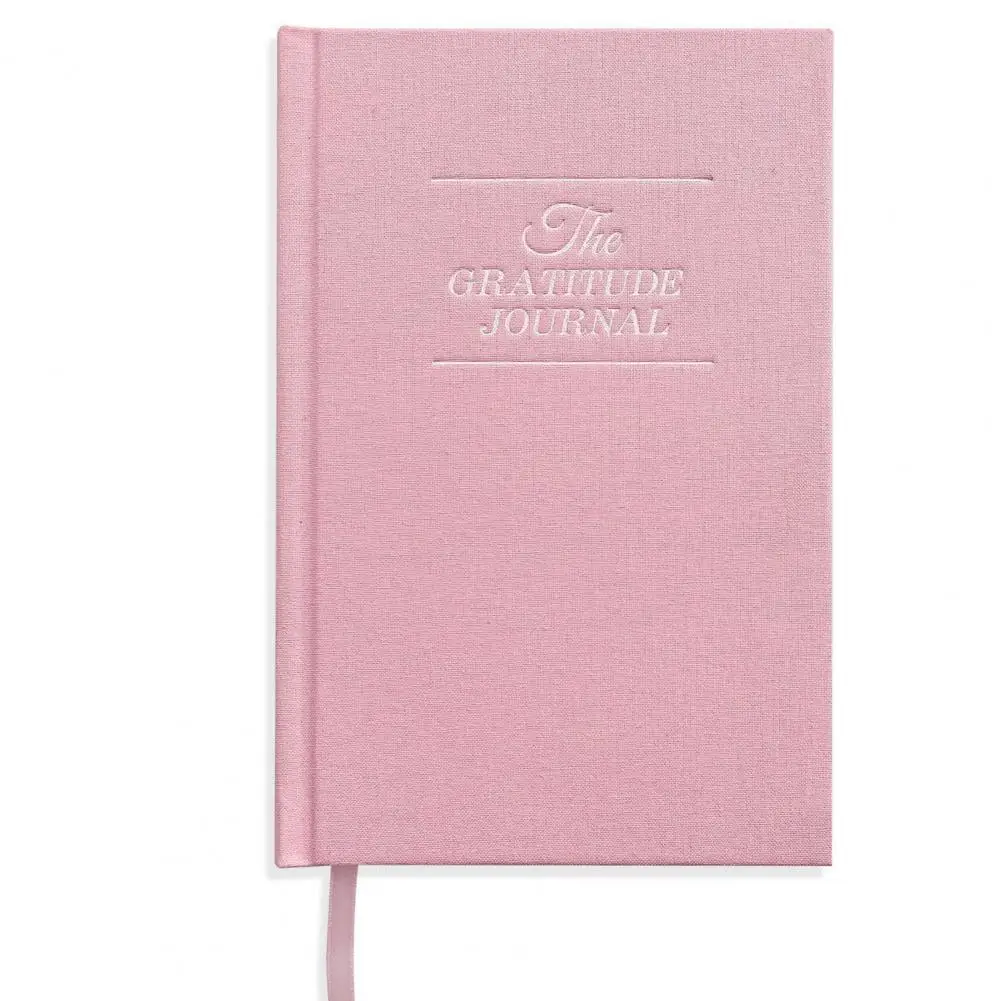 

No Bleed Gratitude Journal Premium A5 Gratitude Journal with Linen Hardcover Ribbon Bookmark Thick Paper Self-care for Gratitude