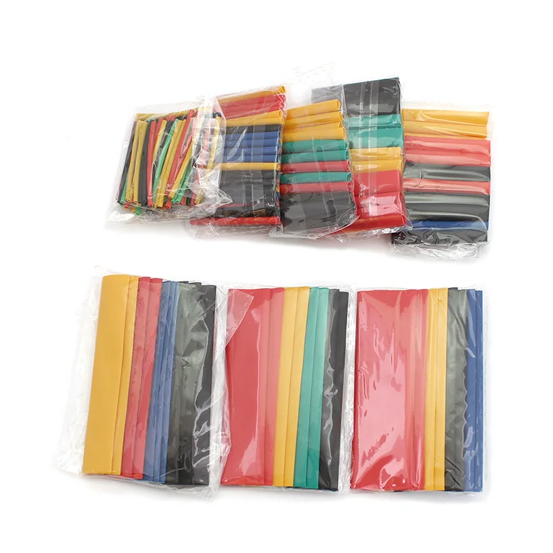 164/280pcs Heat Shrink Tube Thermoresistant Heat-shrink Tubing Wrapping Kit Insulating Sleeve Electrical Connection Wire Cable