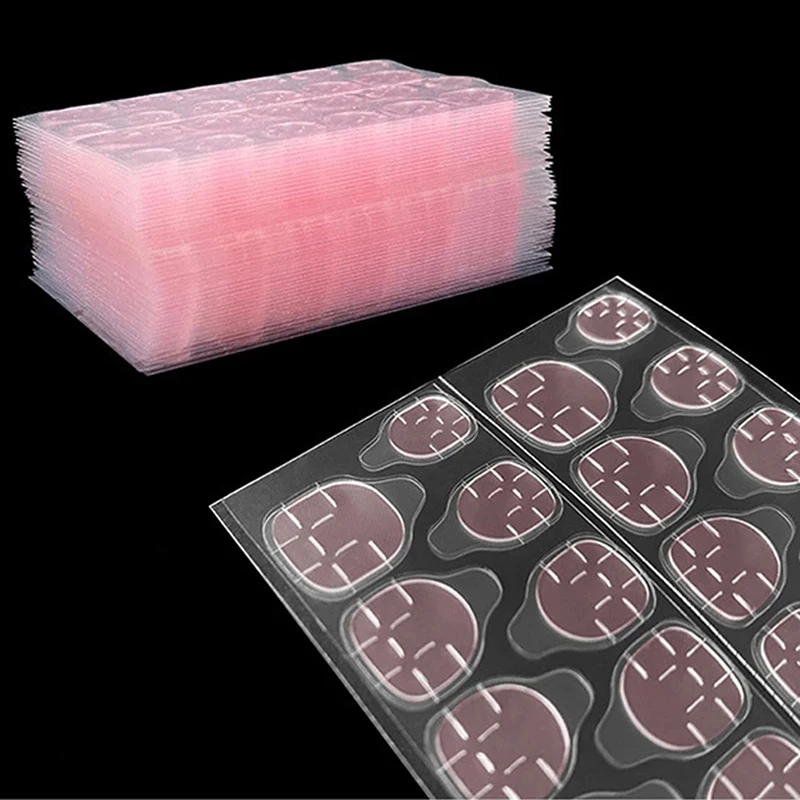 Nail Glue 6*8cm 240Pcs Double Sided False Nail Art Adhesive Tape Glue Sticker DIY Tips Fake Acrylic Manicure Gel Makeup Tool